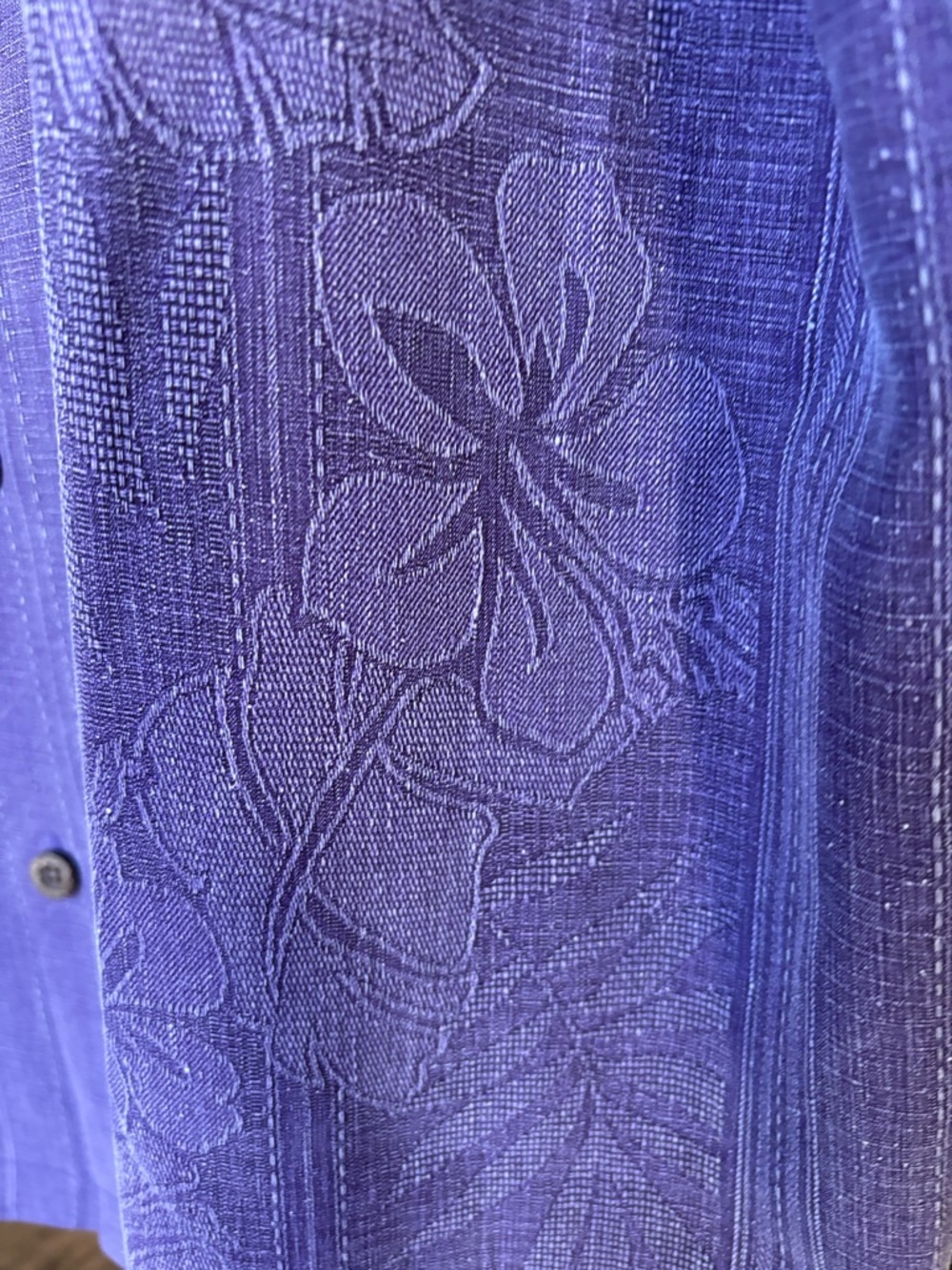 Tommy Bahama Violet Floral Jacquard Short-Sleeve Camp Shirt - Picture 2 of 4